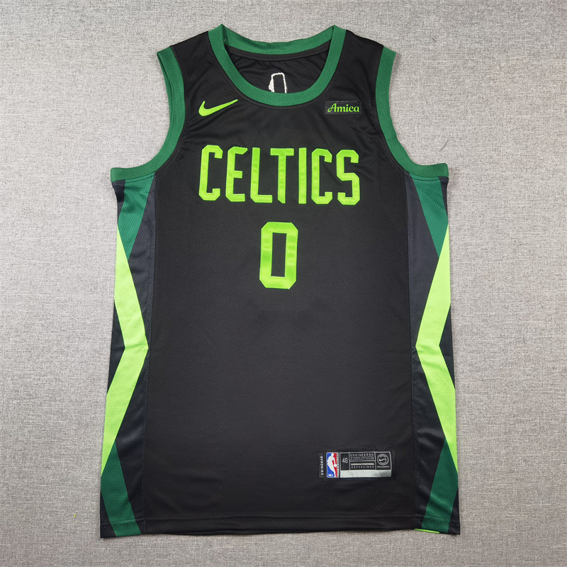 Men Boston Celtics 0 Tatum Black Nike City Edition 2025 NBA Jersey